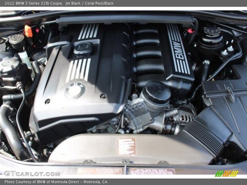 Jet Black / Coral Red/Black 2012 BMW 3 Series 328i Coupe