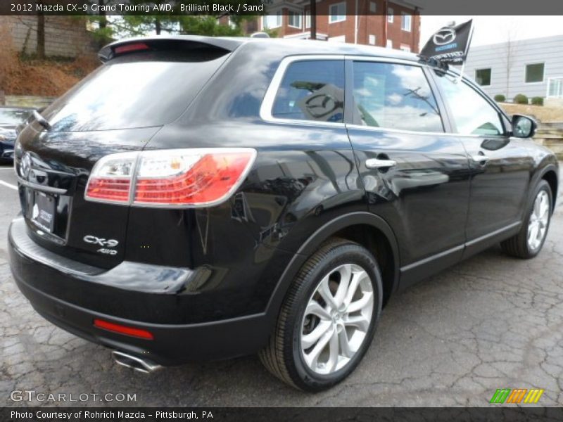 Brilliant Black / Sand 2012 Mazda CX-9 Grand Touring AWD