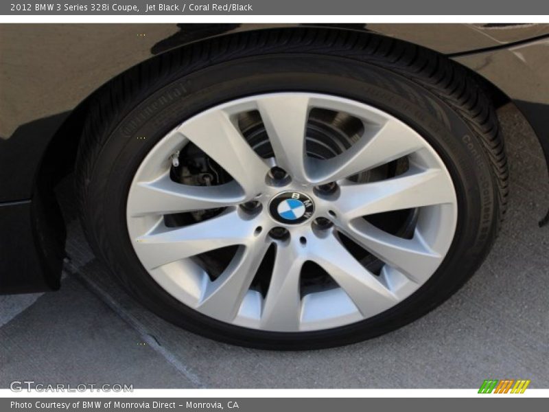 Jet Black / Coral Red/Black 2012 BMW 3 Series 328i Coupe