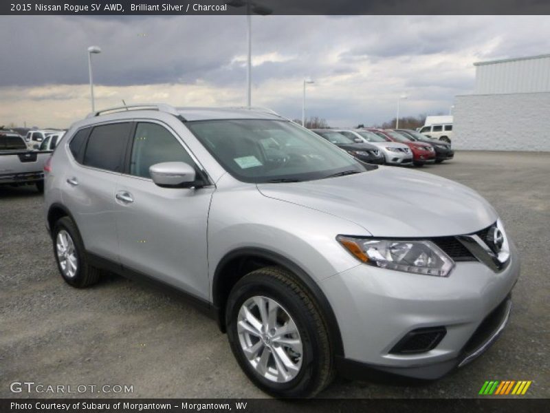 Brilliant Silver / Charcoal 2015 Nissan Rogue SV AWD