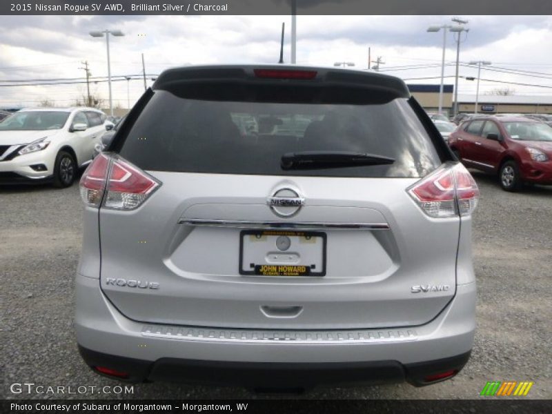 Brilliant Silver / Charcoal 2015 Nissan Rogue SV AWD