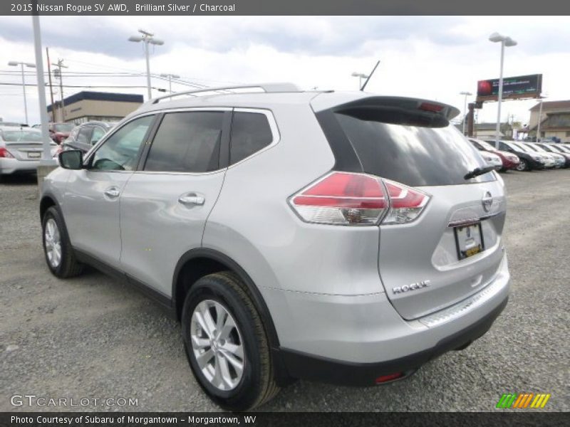 Brilliant Silver / Charcoal 2015 Nissan Rogue SV AWD