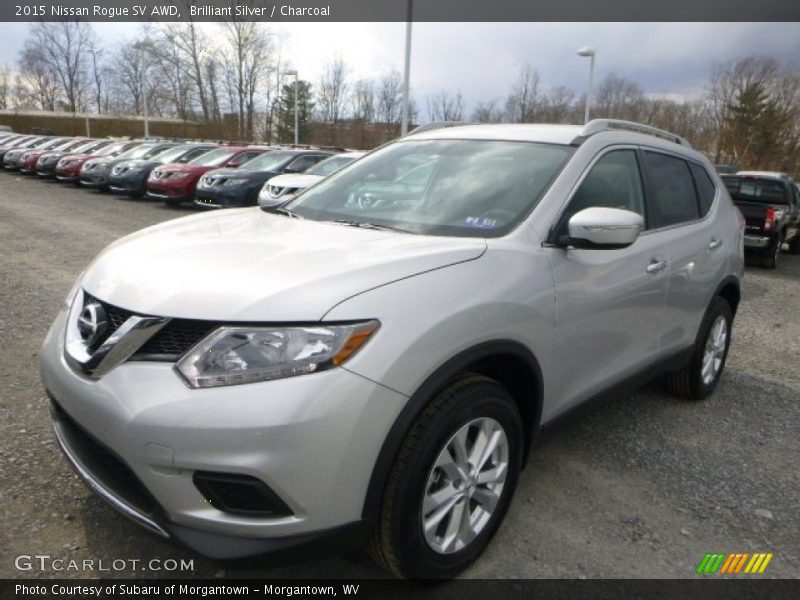 Brilliant Silver / Charcoal 2015 Nissan Rogue SV AWD