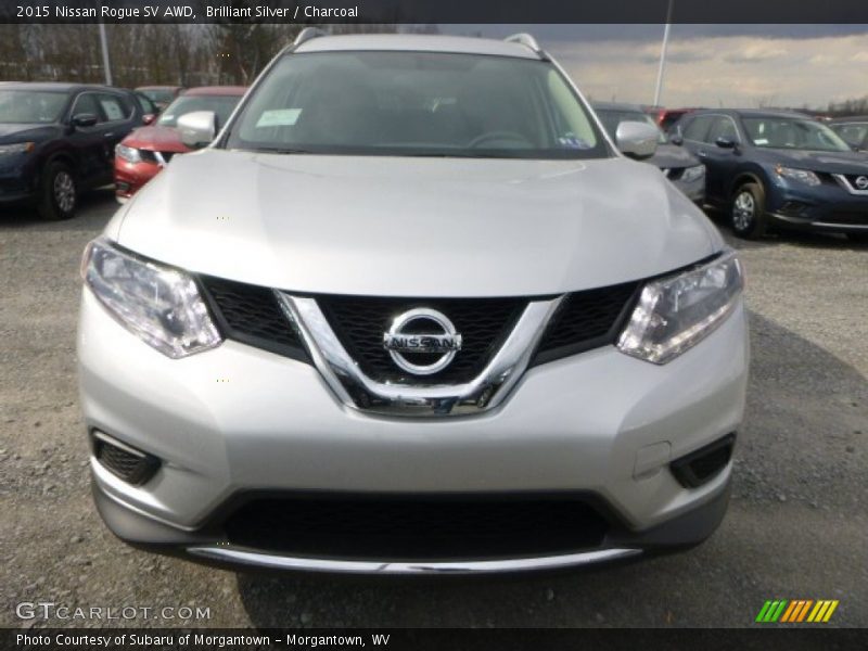 Brilliant Silver / Charcoal 2015 Nissan Rogue SV AWD