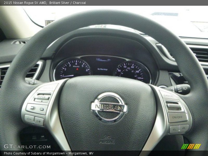 Brilliant Silver / Charcoal 2015 Nissan Rogue SV AWD