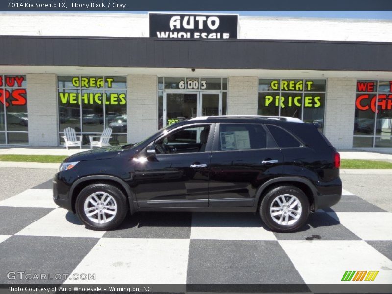 Ebony Black / Gray 2014 Kia Sorento LX