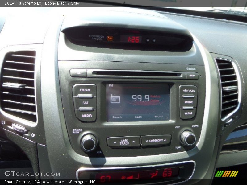 Ebony Black / Gray 2014 Kia Sorento LX