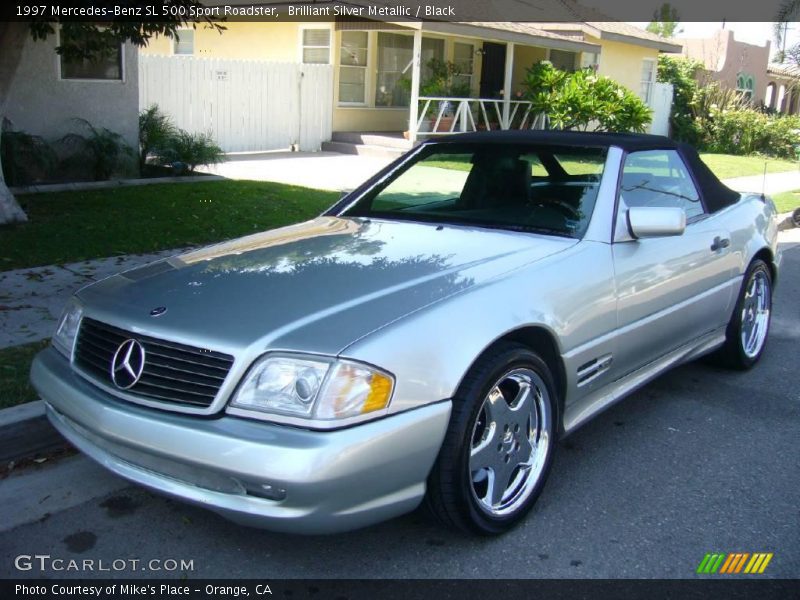 Brilliant Silver Metallic / Black 1997 Mercedes-Benz SL 500 Sport Roadster