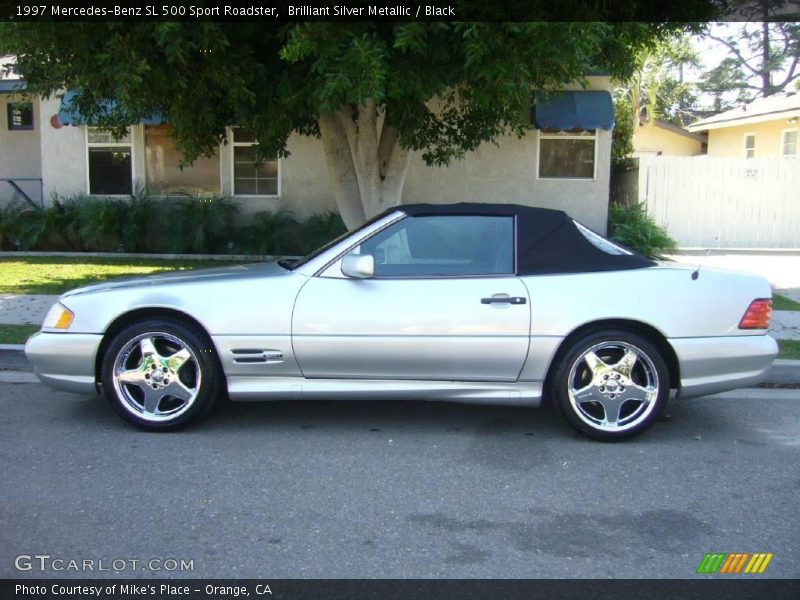 Brilliant Silver Metallic / Black 1997 Mercedes-Benz SL 500 Sport Roadster