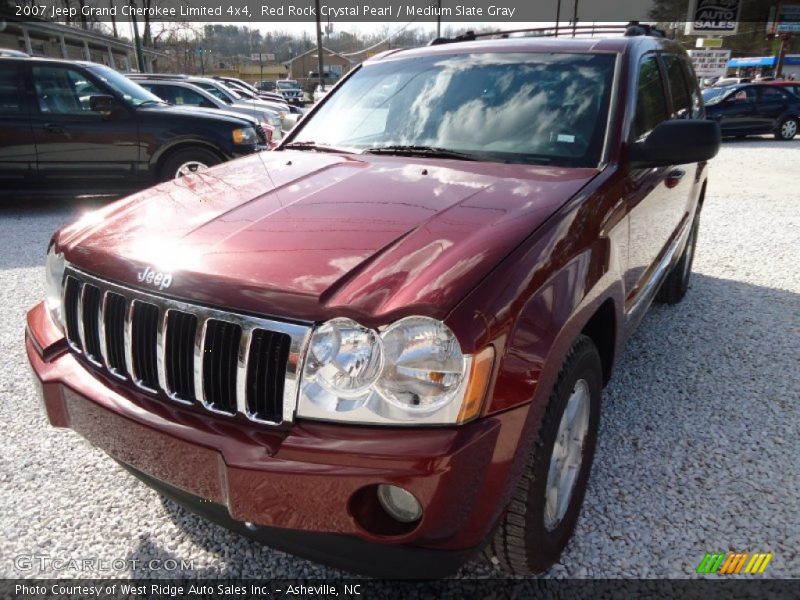 Red Rock Crystal Pearl / Medium Slate Gray 2007 Jeep Grand Cherokee Limited 4x4