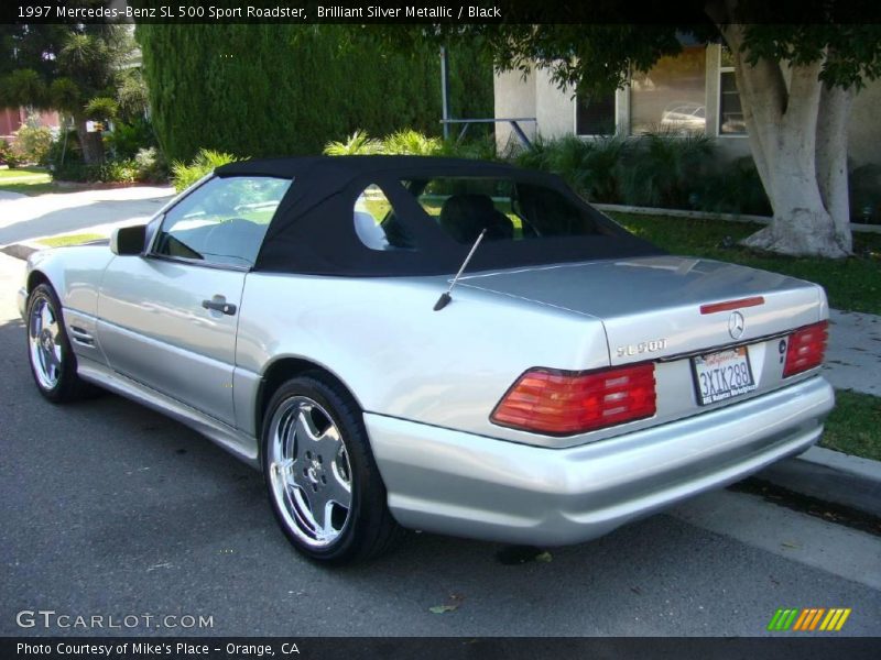 Brilliant Silver Metallic / Black 1997 Mercedes-Benz SL 500 Sport Roadster