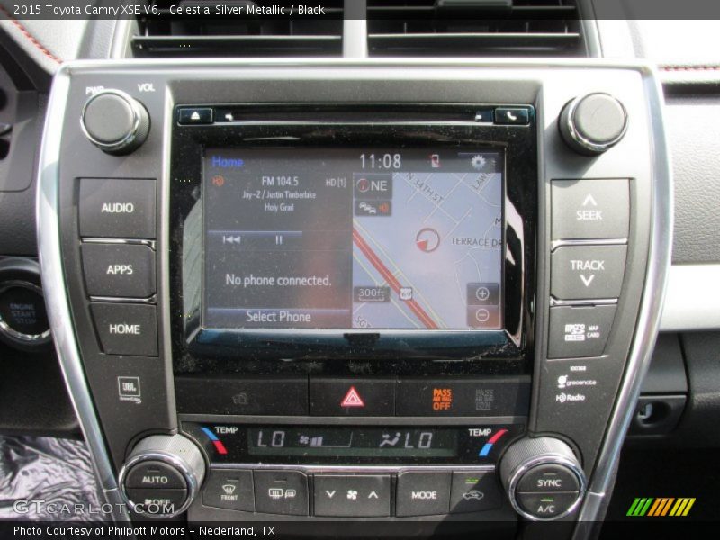 Navigation of 2015 Camry XSE V6