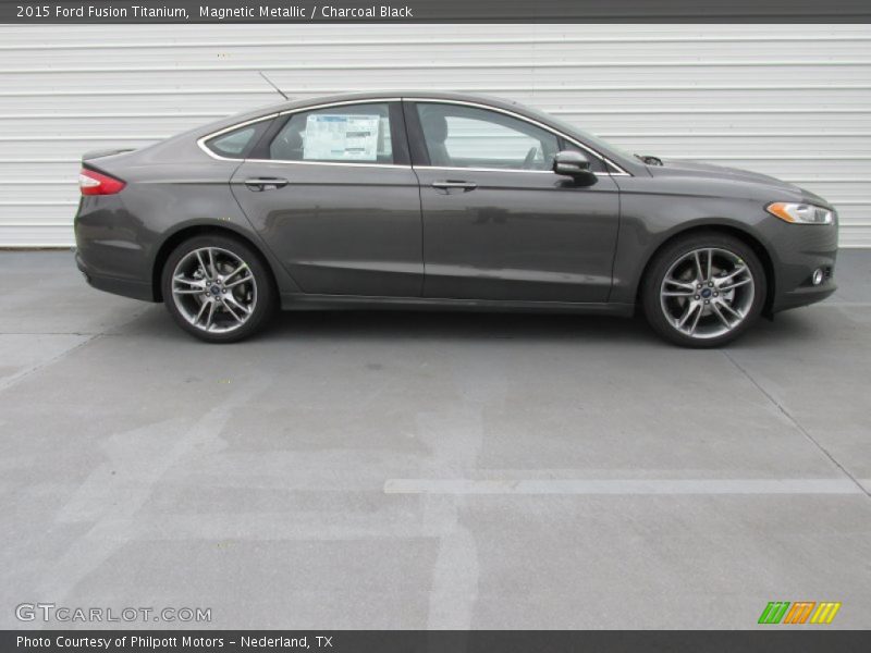 Magnetic Metallic / Charcoal Black 2015 Ford Fusion Titanium