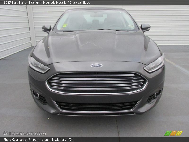 Magnetic Metallic / Charcoal Black 2015 Ford Fusion Titanium