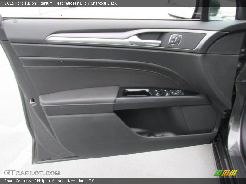 Magnetic Metallic / Charcoal Black 2015 Ford Fusion Titanium