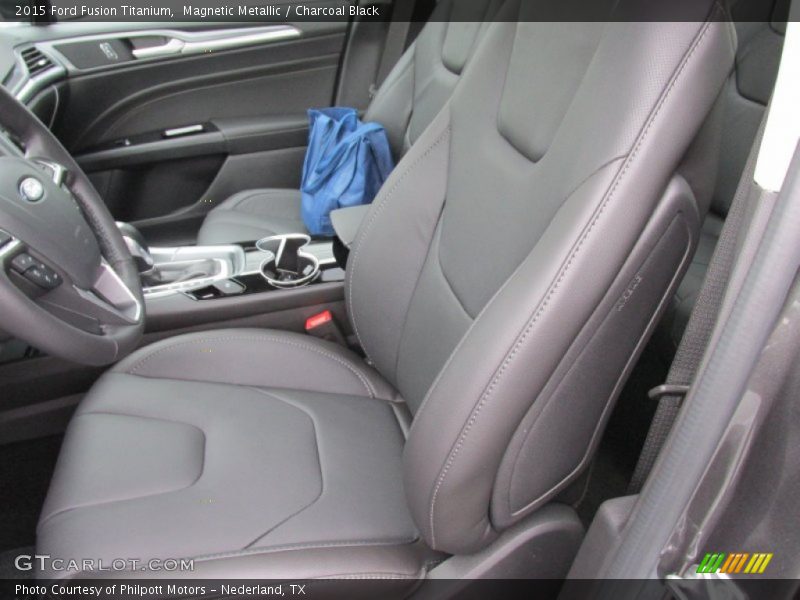Magnetic Metallic / Charcoal Black 2015 Ford Fusion Titanium