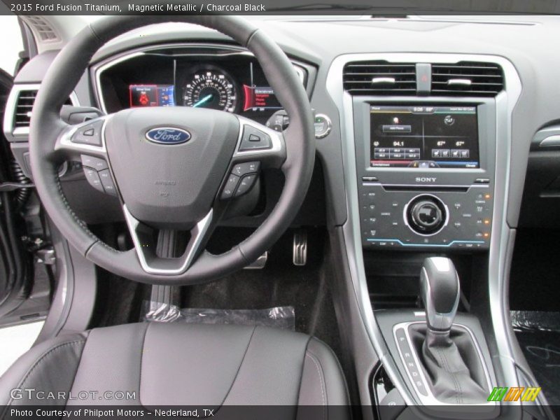 Magnetic Metallic / Charcoal Black 2015 Ford Fusion Titanium