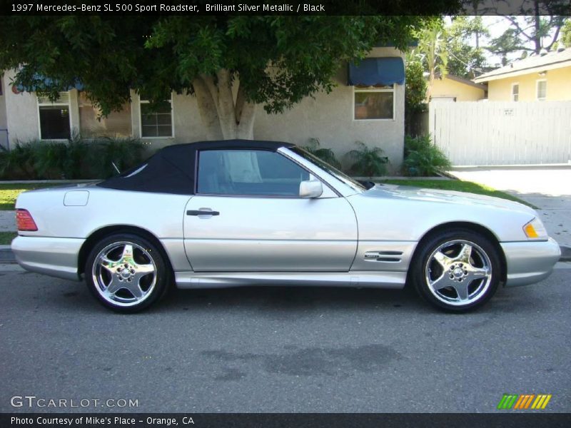 Brilliant Silver Metallic / Black 1997 Mercedes-Benz SL 500 Sport Roadster