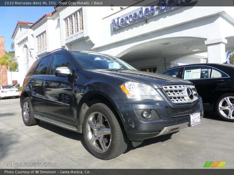 Steel Grey Metallic / Black 2010 Mercedes-Benz ML 350