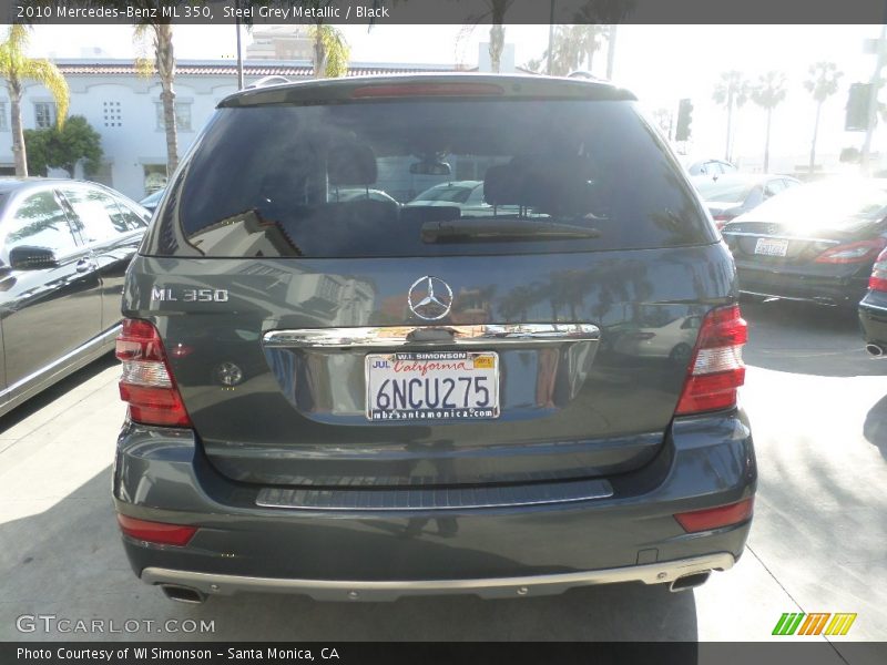 Steel Grey Metallic / Black 2010 Mercedes-Benz ML 350