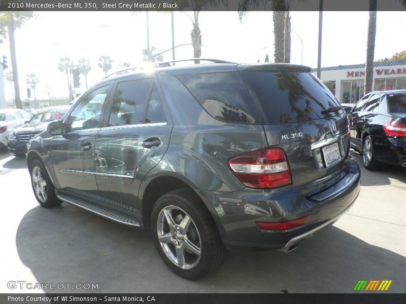 Steel Grey Metallic / Black 2010 Mercedes-Benz ML 350