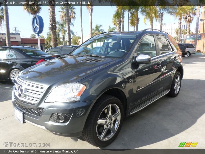 Steel Grey Metallic / Black 2010 Mercedes-Benz ML 350