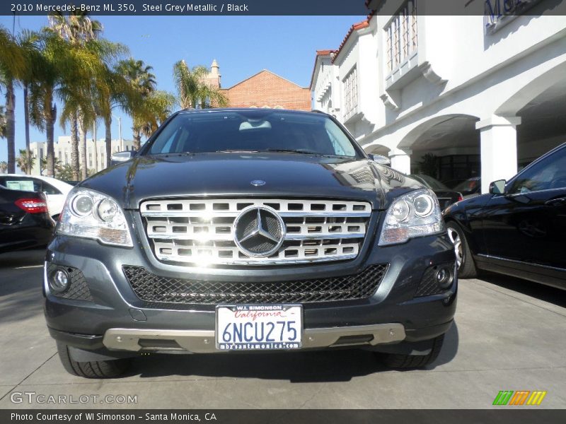 Steel Grey Metallic / Black 2010 Mercedes-Benz ML 350