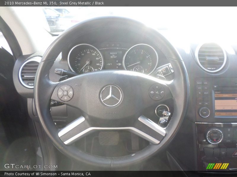Steel Grey Metallic / Black 2010 Mercedes-Benz ML 350