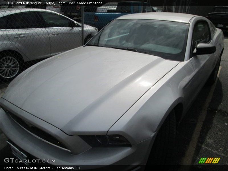 Ingot Silver / Medium Stone 2014 Ford Mustang V6 Coupe