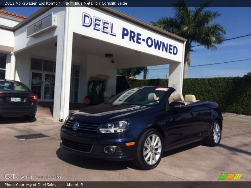 Night Blue Metallic / Cornsilk Beige 2012 Volkswagen Eos Komfort