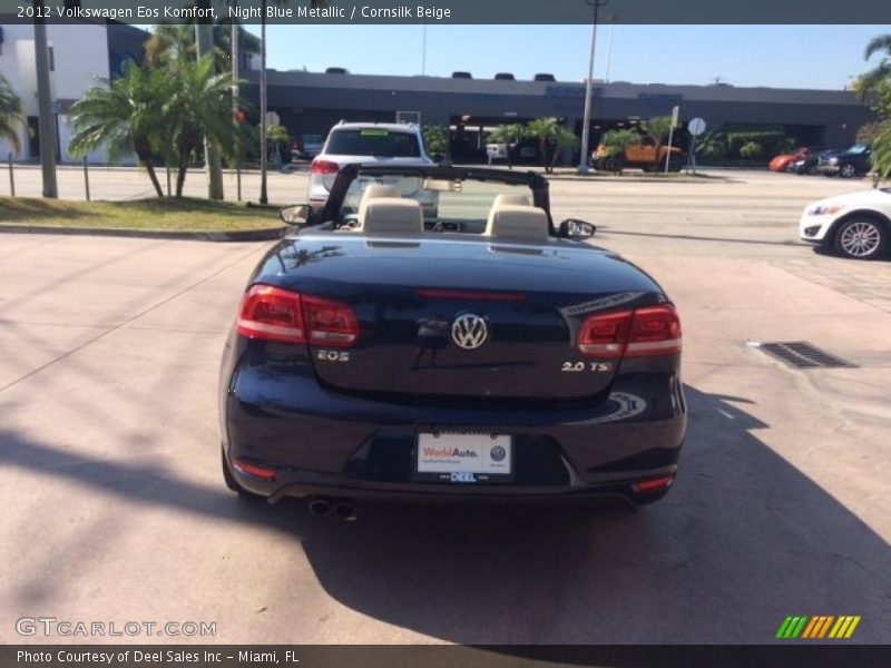 Night Blue Metallic / Cornsilk Beige 2012 Volkswagen Eos Komfort