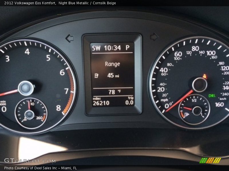 Night Blue Metallic / Cornsilk Beige 2012 Volkswagen Eos Komfort