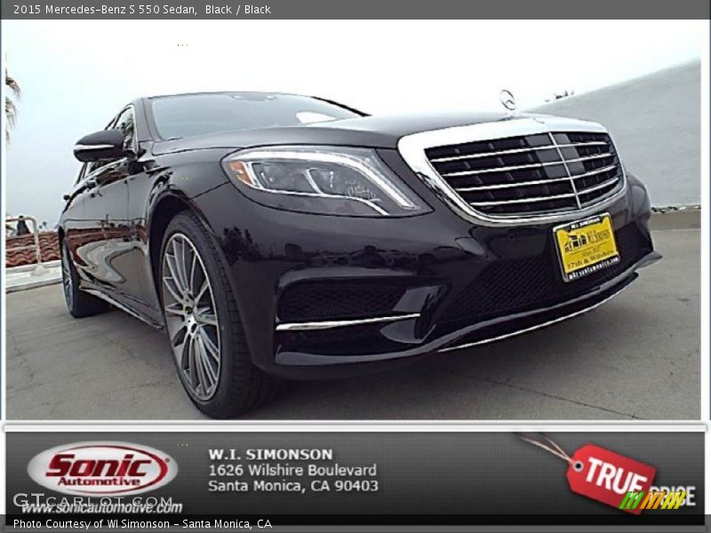Black / Black 2015 Mercedes-Benz S 550 Sedan