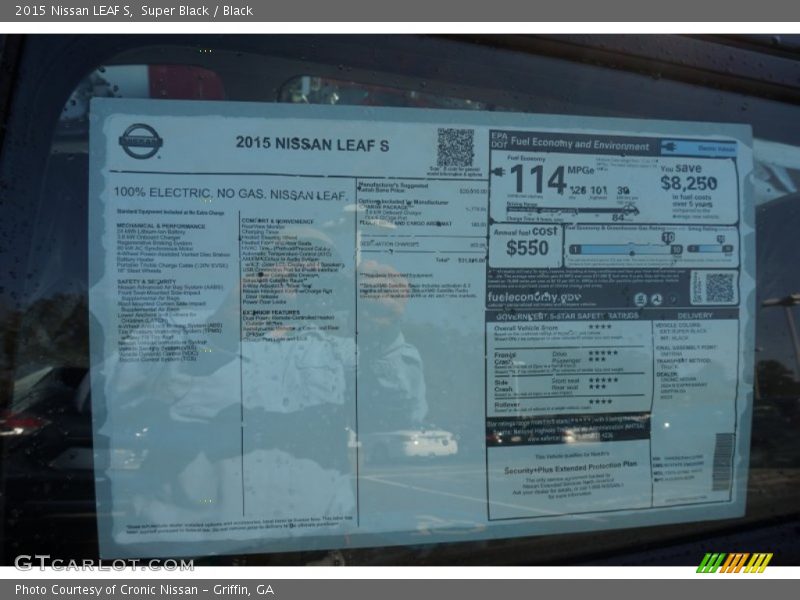 Super Black / Black 2015 Nissan LEAF S