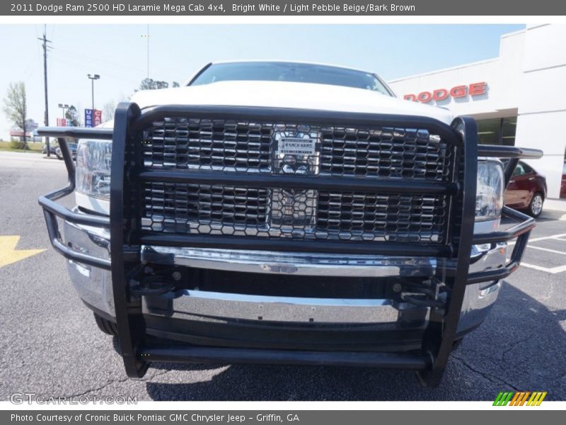 Bright White / Light Pebble Beige/Bark Brown 2011 Dodge Ram 2500 HD Laramie Mega Cab 4x4
