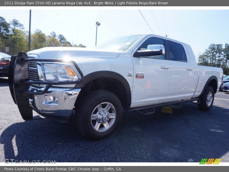 Bright White / Light Pebble Beige/Bark Brown 2011 Dodge Ram 2500 HD Laramie Mega Cab 4x4