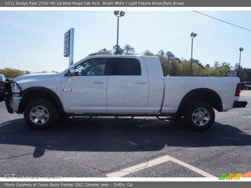 Bright White / Light Pebble Beige/Bark Brown 2011 Dodge Ram 2500 HD Laramie Mega Cab 4x4