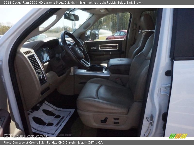 Bright White / Light Pebble Beige/Bark Brown 2011 Dodge Ram 2500 HD Laramie Mega Cab 4x4