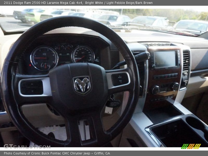 Bright White / Light Pebble Beige/Bark Brown 2011 Dodge Ram 2500 HD Laramie Mega Cab 4x4