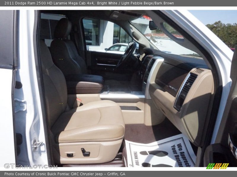 Bright White / Light Pebble Beige/Bark Brown 2011 Dodge Ram 2500 HD Laramie Mega Cab 4x4