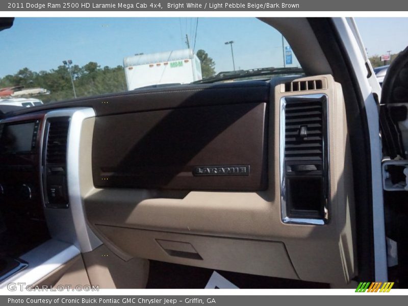 Bright White / Light Pebble Beige/Bark Brown 2011 Dodge Ram 2500 HD Laramie Mega Cab 4x4