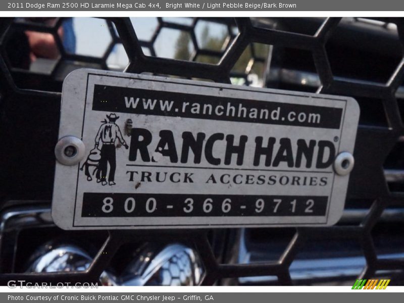 Bright White / Light Pebble Beige/Bark Brown 2011 Dodge Ram 2500 HD Laramie Mega Cab 4x4