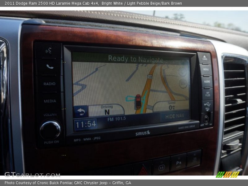 Bright White / Light Pebble Beige/Bark Brown 2011 Dodge Ram 2500 HD Laramie Mega Cab 4x4