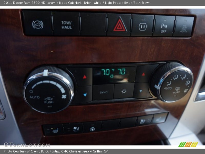 Bright White / Light Pebble Beige/Bark Brown 2011 Dodge Ram 2500 HD Laramie Mega Cab 4x4