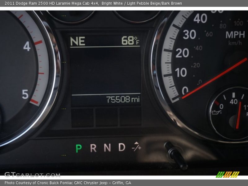 Bright White / Light Pebble Beige/Bark Brown 2011 Dodge Ram 2500 HD Laramie Mega Cab 4x4
