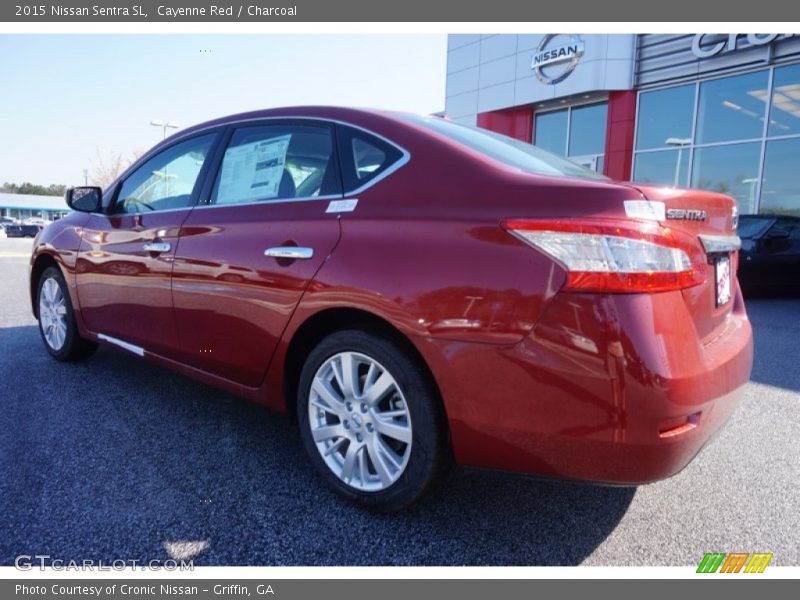 Cayenne Red / Charcoal 2015 Nissan Sentra SL