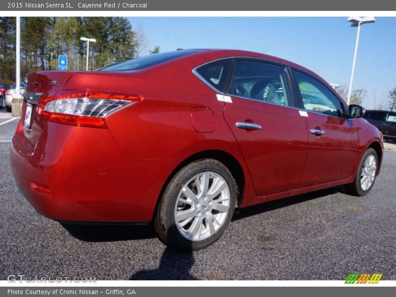 Cayenne Red / Charcoal 2015 Nissan Sentra SL