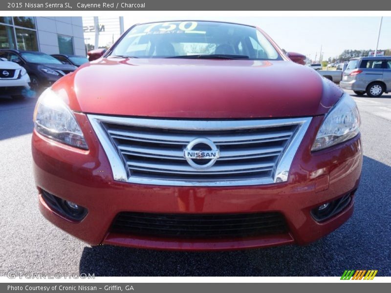 Cayenne Red / Charcoal 2015 Nissan Sentra SL