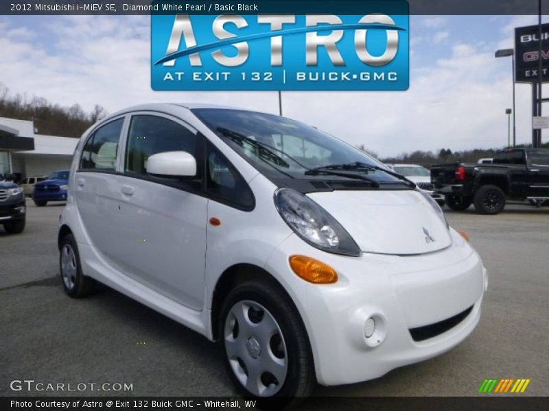 Diamond White Pearl / Basic Black 2012 Mitsubishi i-MiEV SE