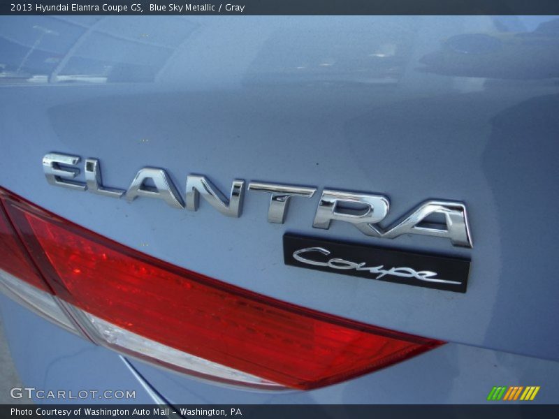 Blue Sky Metallic / Gray 2013 Hyundai Elantra Coupe GS